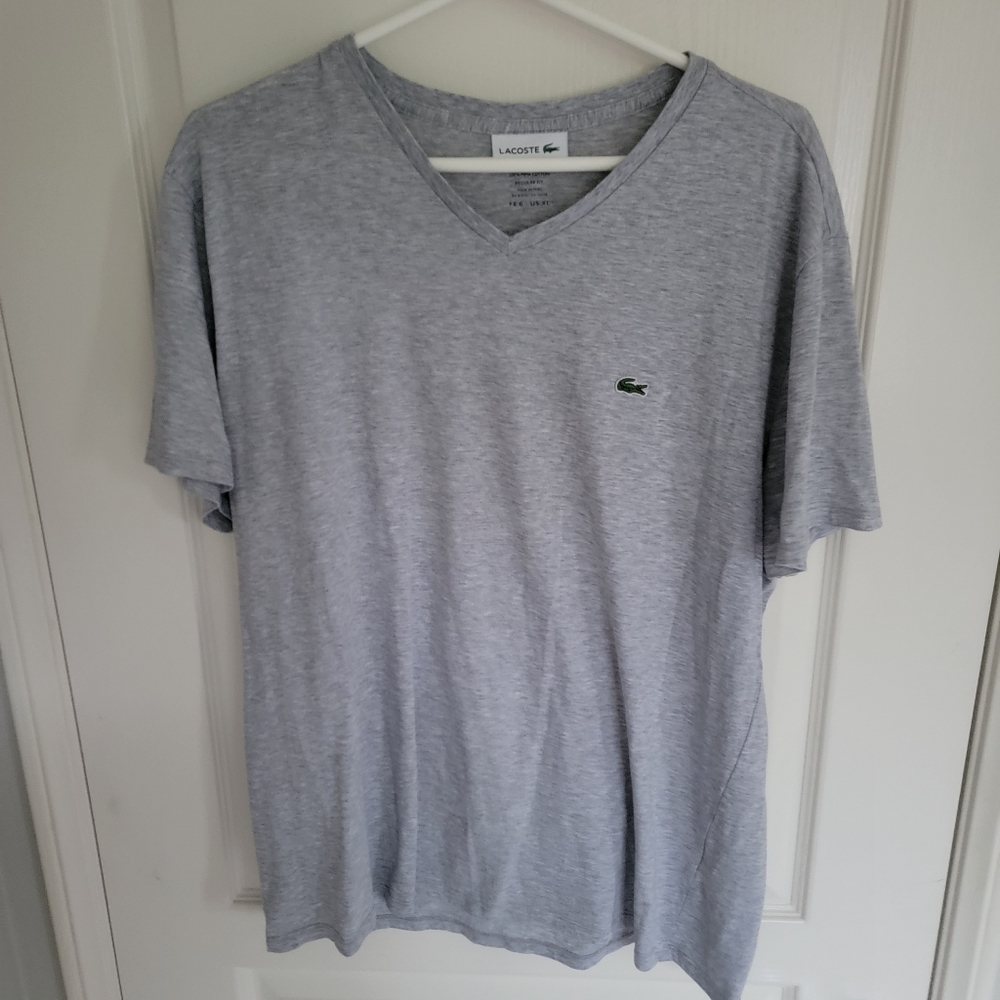 Light Gray Extra Large Lacoste V Neck
